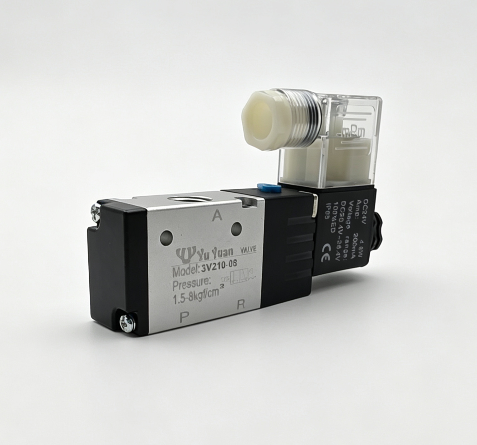 Pneumatic Solenoid Valve 4V210-08 Two-Position Five-Way Dc24V/Ac220V Reversing Digital Valve 310/410 Silver
