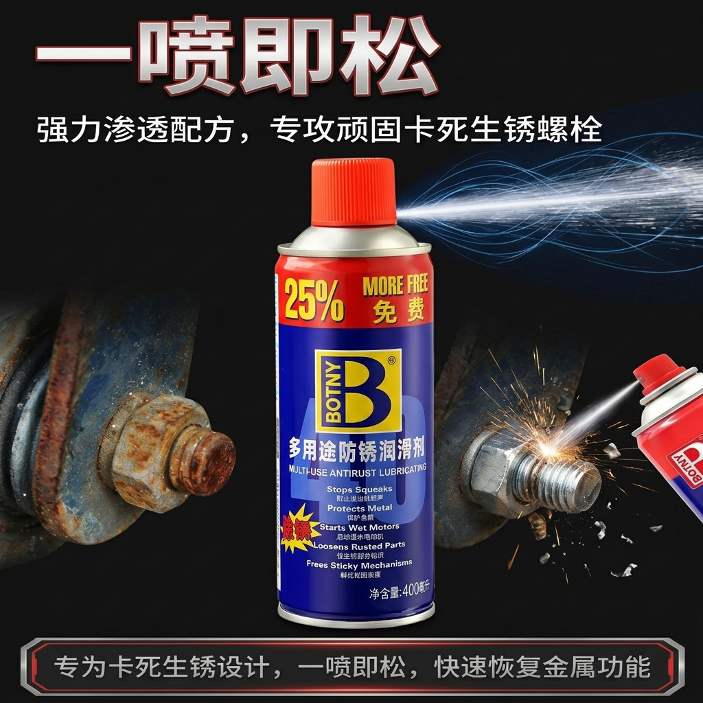 Wholesale Bolt Loosening Rust Remover, Chassis Screw Lubricant, Anti-Rust Spray, Wheel Hub Metal Rust Stain Removal and Maintenance Agent