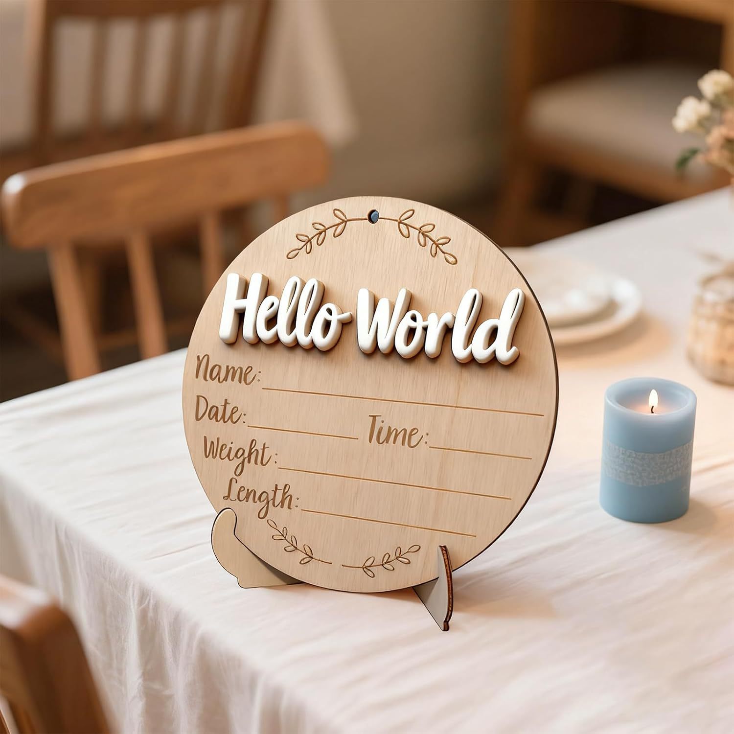 跨境亚马逊木质婴儿纪念牌 儿童里程碑拍照月份木片 新生儿月份牌