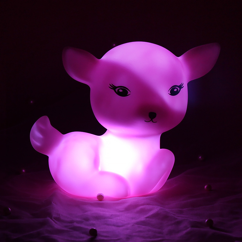 卸売りの露店のアイデアのおもちゃのフクロウの発光のかわいいledの小さい夜の明かりのベッドのヘッドライトのゴムのおもちゃ|undefined