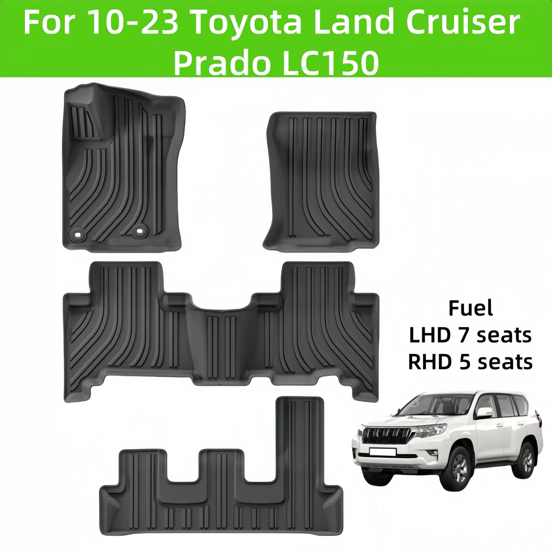 [Для20-23 Land Cruiser Prado LC150 TPE коврик для пола автомобиля/коврик багажника]