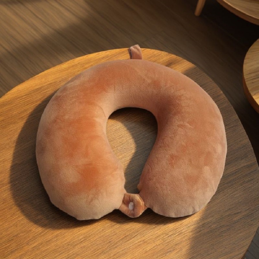 Lento rebote en forma de U almohada en forma de U almohada de memoria almohada de algodón almohada de siesta almohada en forma de U almohada de oficina almohada de cuello estriada viaje almohada de cuello