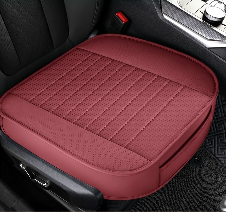 Perforated Leather Car Seat Cushion, Universal All-Season All-Inclusive Seat Cushion Cover, Single-Piece Seat Cushion, Single Main Driver Without Backrest, Cross-Border