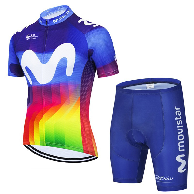 2021 New Team Summer Sweat-wicking Breathable Cycling Suit Bicycle Suit Short-sleeved Suit Downhill Suit Fishing Suit