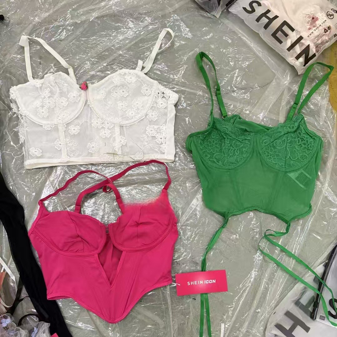 Corte francesa encaje tipo de pecho dividido para las mujeres 2025 sexy hueso de pez cintura irregular blusa