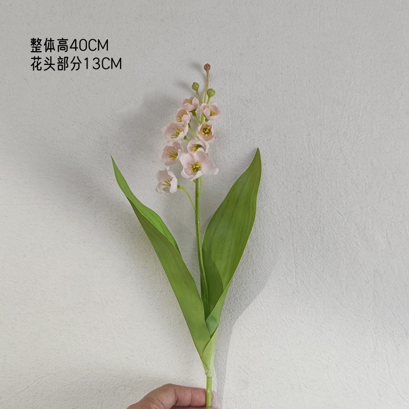 Pequeña flor de viento ins fresca lirio de los valles arreglo floral artificial ramo de mano material campanilla de viento flor falsa mesa de comedor conjunto de boda
