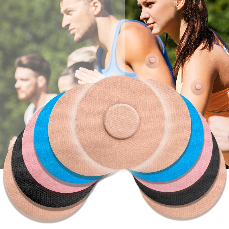 Силиконовый динамический датчик уровня глюкозы в крови, спортивный, противоскользящий, водонепроницаемый, самоклеящийся, небольшой, электронный, для фиксации на коже.