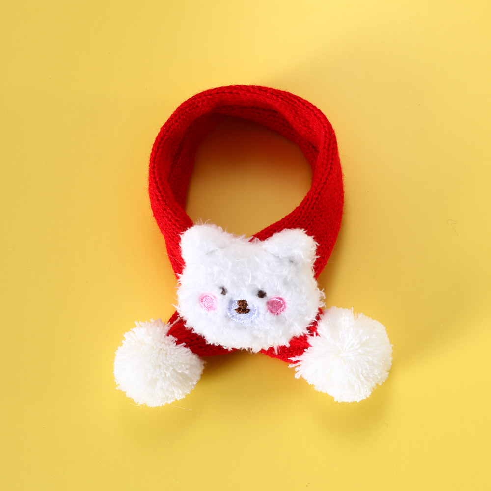Mascota Año Nuevo Festival de Primavera celebración Fu lana de punto Tigre Año bufanda de dibujos animados gato Oso De Peluche perro bufanda Accesorios