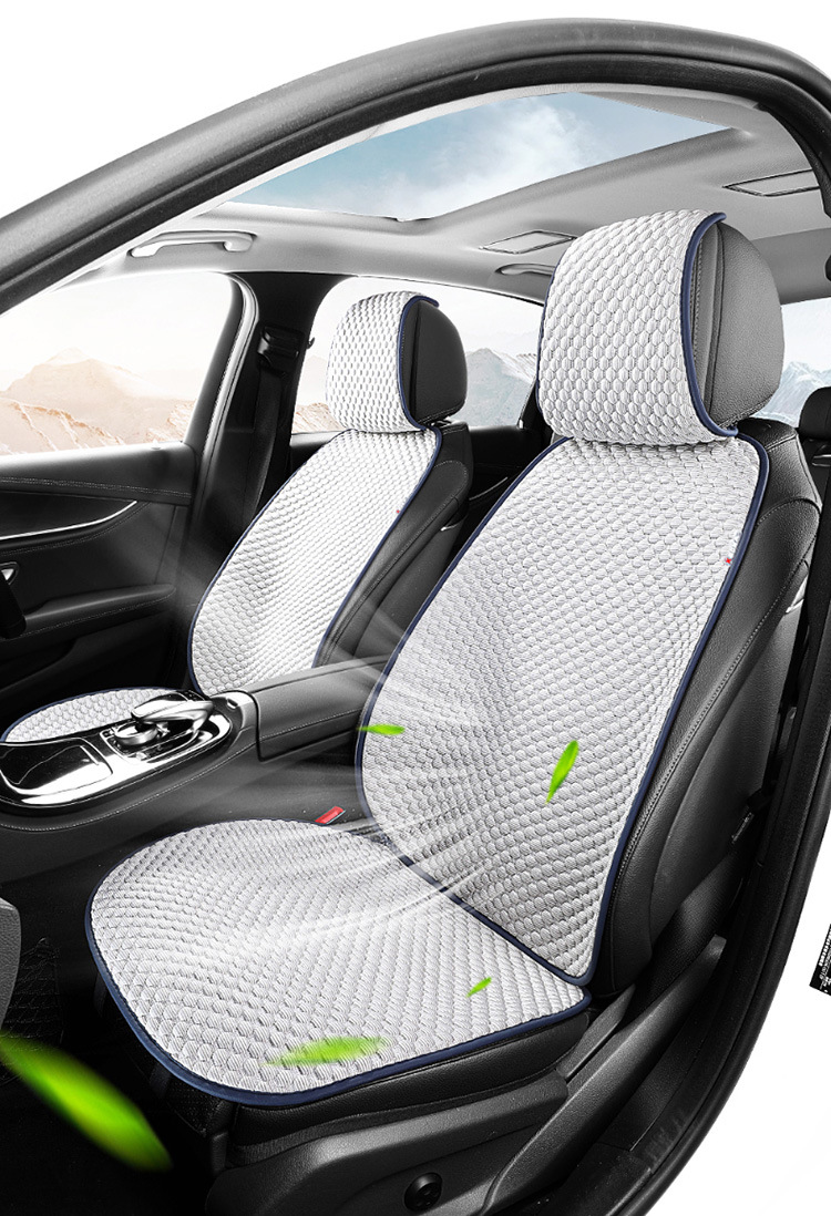 Car Seat Cushion Single Piece Cooling Pad Single Unit All-Season Universal Ventilated Truck Seat Cover Ice Silk Mat Ice-Feel Breathable