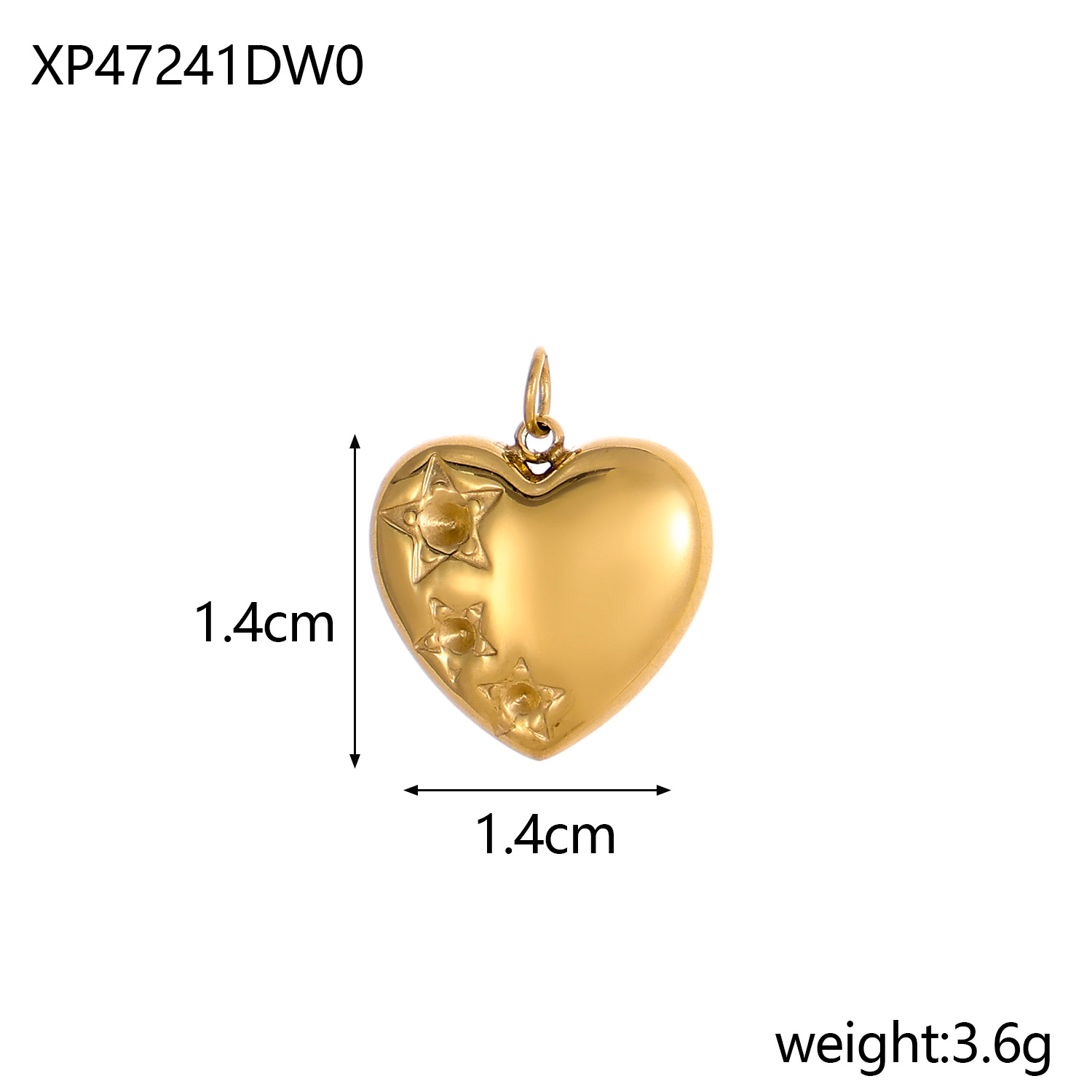 Simple Style Style 1 Piece 25*26mm 304 Stainless Steel Shell Real Gold Plated Heart Shape Pendant DIY Jewelry Accessories