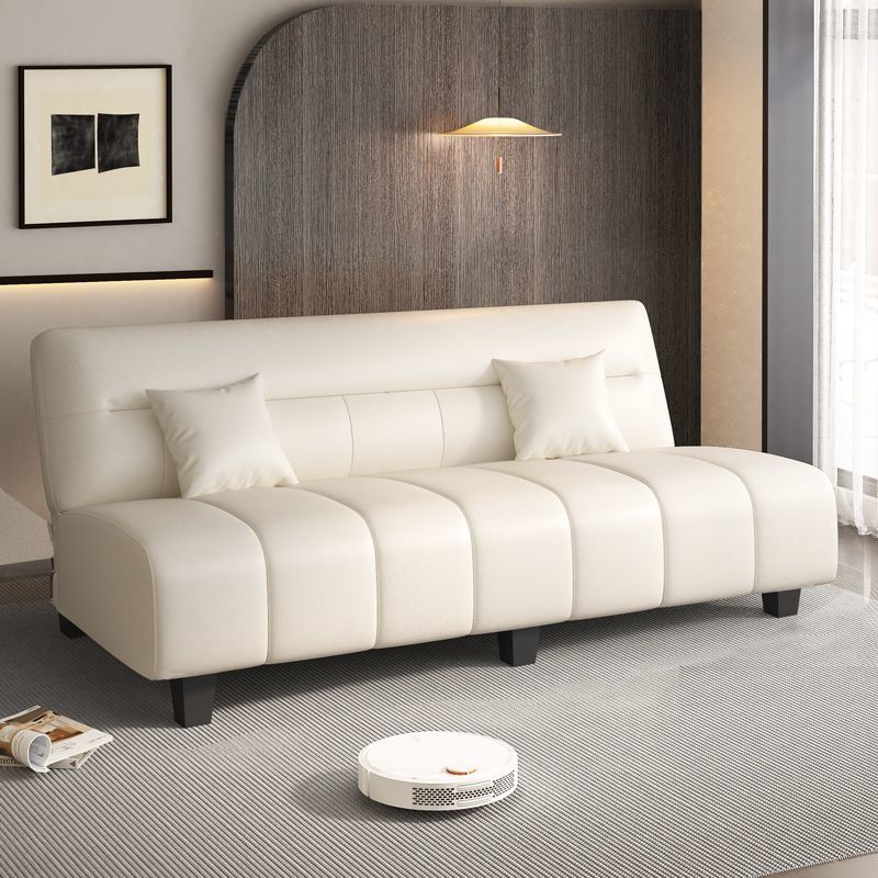 Cat Scratch-Resistant Leather Sofa with Piano Keys, Simple Modern Folding Fabric Sofa Bed, Small Apartment Dual-Use Multifunctional