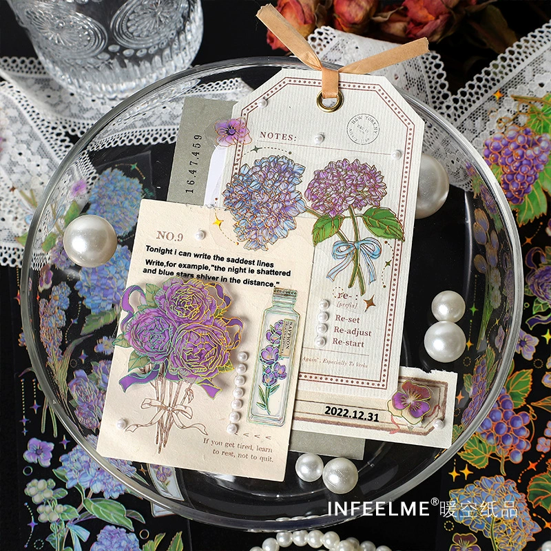 Jilv Infeel.me трехмерная фольгированная наклейка PET, серия горное рычание, материалы для декоративно-рукодельного руководства, наклейки