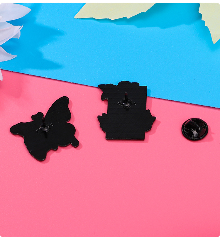 Skull Pattern Enamel Craft Simple Style Pin Skull Alloy Enamel Unisex Brooches