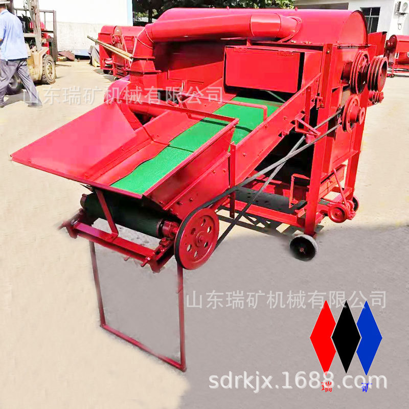 山东济南稻麦脱粒机125型四清分离高粱大豆谷子水稻剥壳脱粒机