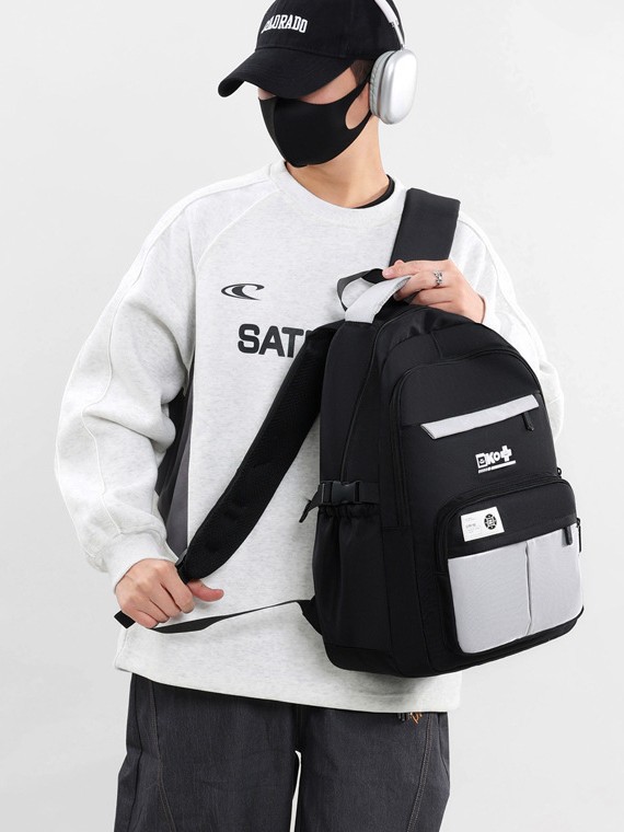 Nueva moda moda de escuela secundaria, mochila universitaria para hombres y mujeres impermeable, mochila ligera de tela Oxford de gran capacidad