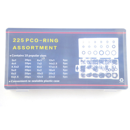 225PC O-ring set, black leather seal ring, O-ring high temperature resistance, NBR pressure-resistant box