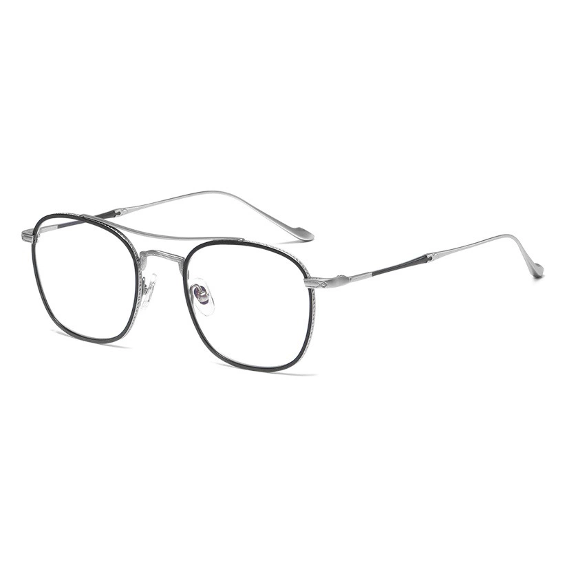 ARLT5925 Модная рамка для очков из чистого титана в стиле ретро, универсальная пластина с высококачественным титановым дизайном, может быть оснащена анти-синим светом