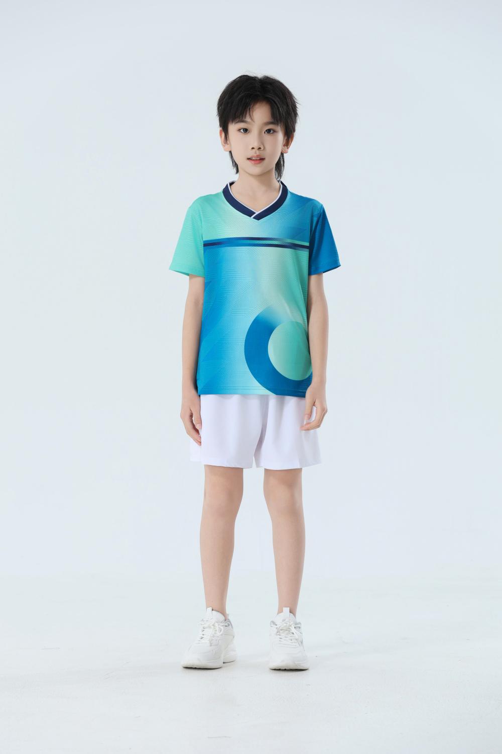 Nuevo set de bádminton transpirable de secado rápido hombre y mujer V-collar chaqueta deportiva para niños adultos con impresión personalizada image 19