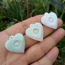 玉器挂件翡翠A货吊坠冰糯种 翡翠心玉佩翡翠活动款厂家批发