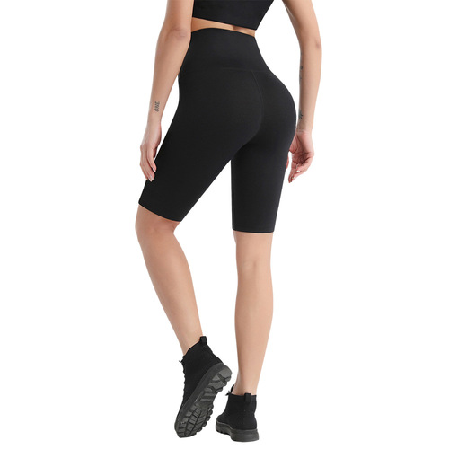 Amazon cross-border yoga five-point pants for women high-waisted nude quick-drying fitness shorts running sports tight pants