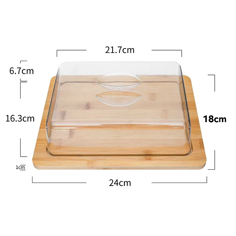 직사각형 대형 트레이 + 커버 24x18x7.3