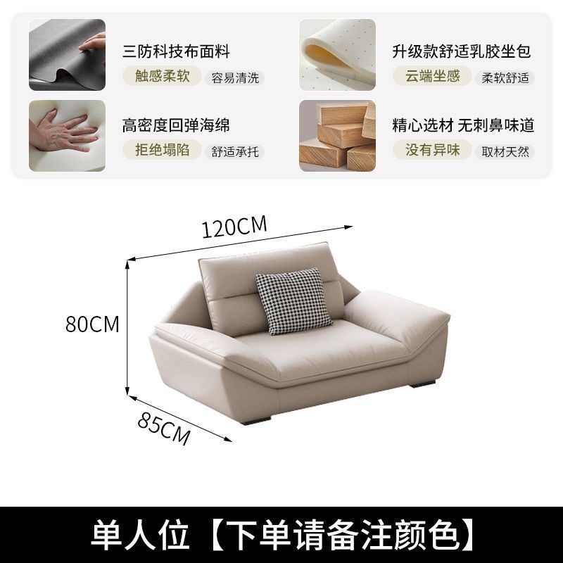现代简约免洗高档科技布沙发客厅贵妃意式轻奢出租屋网红高端沙发|undefined