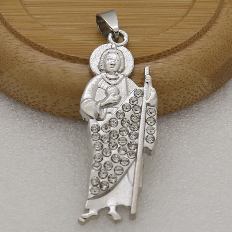 1 Piece Alloy Zircon Human Pendant display picture 13