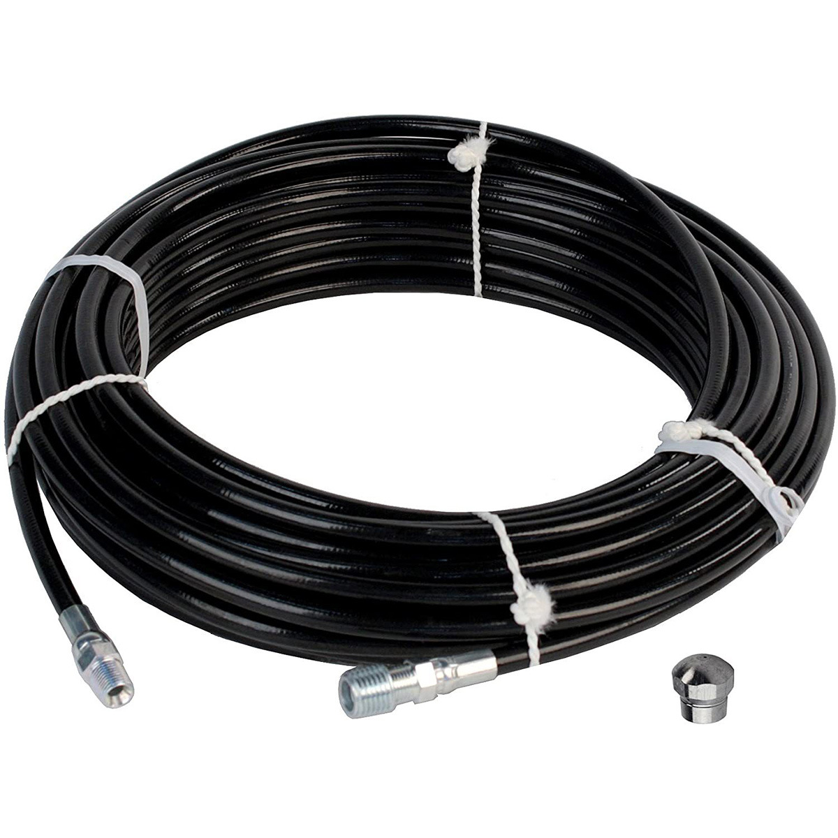 4000PSI 15米下水道喷射器套件 1/8 英寸软管 4.0 孔按钮鼻喷嘴