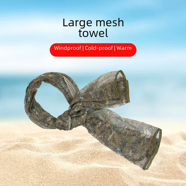 Spring and Summer New Small Square Multi-purpose Long Tactical Mesh Outdoor Riding Breathable Comfortable Headscarf