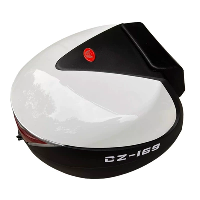 Electric Vehicle Trunk Anti-Shake Battery Car Scooter Storage Box Tool Box Tail Box Rear Trunk Large Capacity (Motorcycle trunk) - white