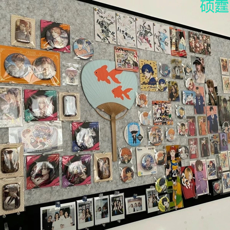 毛粘板墙面装饰毛毡板定作墙贴照片墙免留言板拼色书房宿舍自粘|undefined