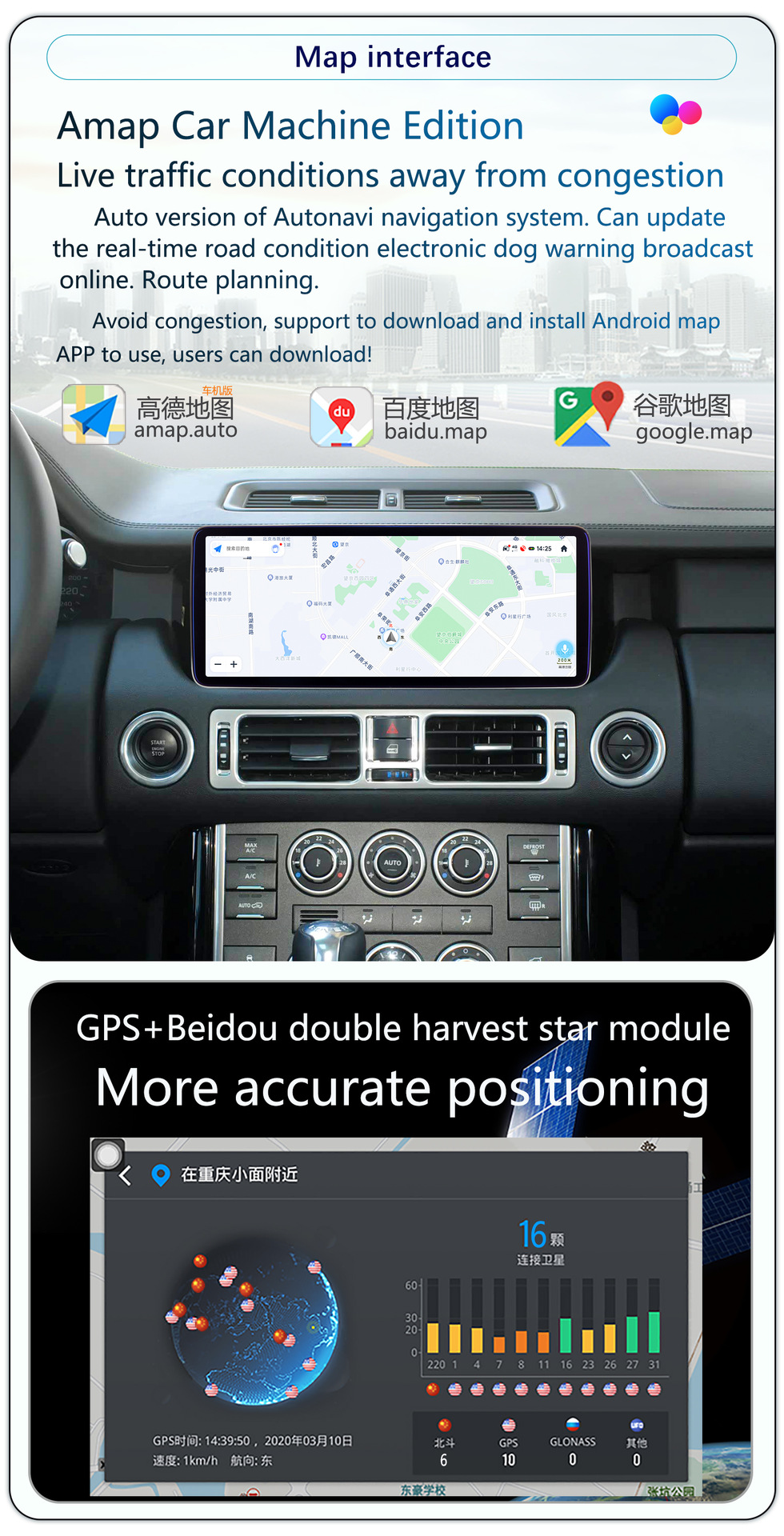 Suitable for 02-12 Models 12.313inch Range Rover Sport V8/L322 Central Control Android 4g Large-Screen Navigation System