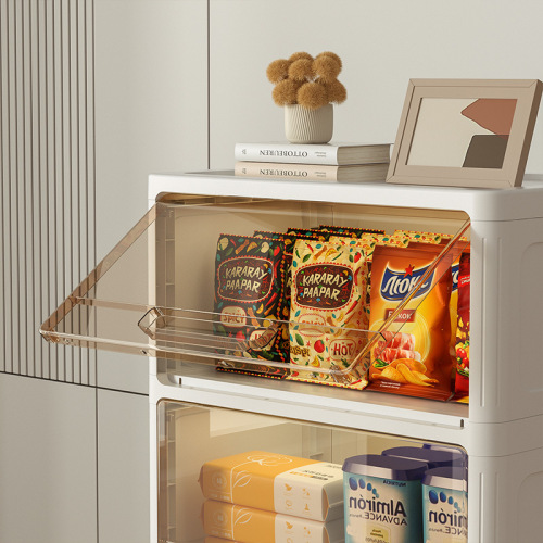 50cm flip-top children's toy wardrobe storage cabinet transparent multi-layer storage storage cabinet removable storage cabinet