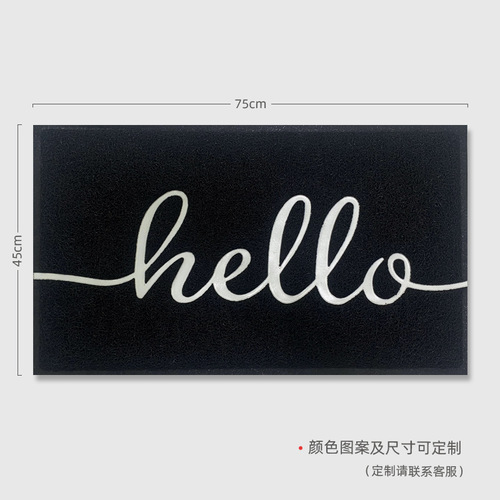 Amazon cross-border hello/welcome door mat entrance mat with tassels, soil-proof foot mat, carpet mat, door mat