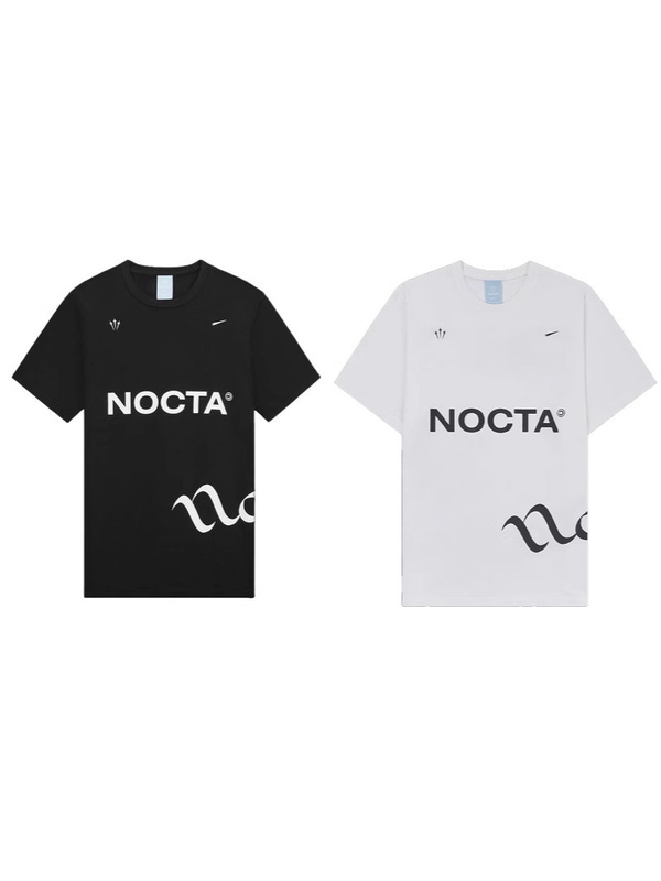 25Ss New Nocta Joint Series Men's and Women's Summer Short-Sleeved T-Shirts Pure Cotton Sports Tops