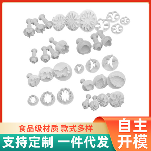 Baking Tool Set 10 Styles 33 Piece Fondant Cake Mold Plastic Spring Embossed Printed Mold Biscuit Mold