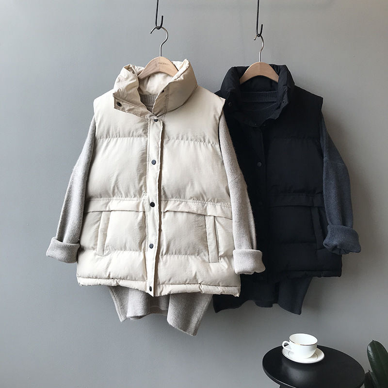 2026 New Autumn and Winter New Korean Style Loose Short down Cotton Vest Jacket Women's Versatile Vest Vest Bread Jacket 2026 New Autumn and Winter New Korean Style Loose Short down Cotton Vest Jacket Women's Versatile Vest Vest Bread Jacket
