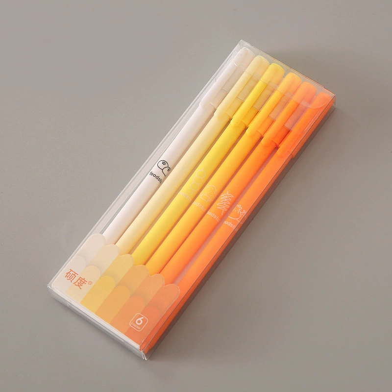 Rollerball Pen Set, Quick-Dry 0.5 mm, Gradient Color Packs for Elementary Students (6pcs)