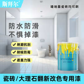家用瓷砖改色漆卫生间阳台装修防水陶瓷瓷砖翻新漆水性瓷砖漆厂家