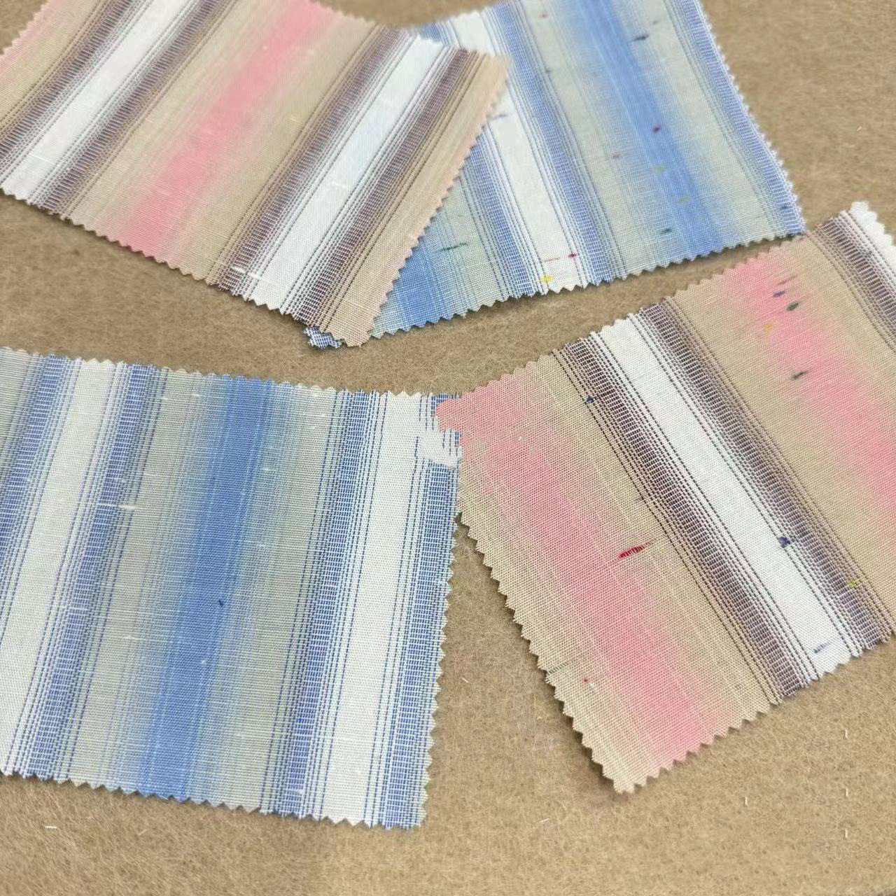 全棉彩色麻点多色提点条纹男装衬衫面料围裙桌布装饰品童装面料