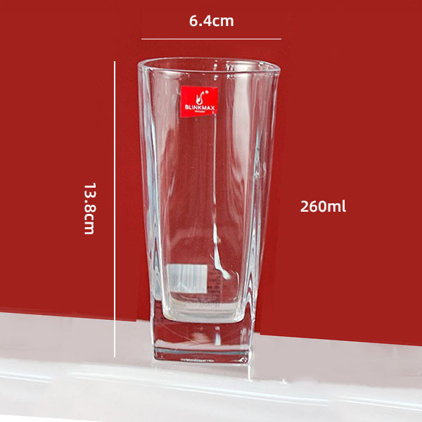 Lizun taza de agua de vidrio transparente taza de leche copa de vino blanco copa de cerveza taza de comedor redonda taza cuadrada engrosada taza recta