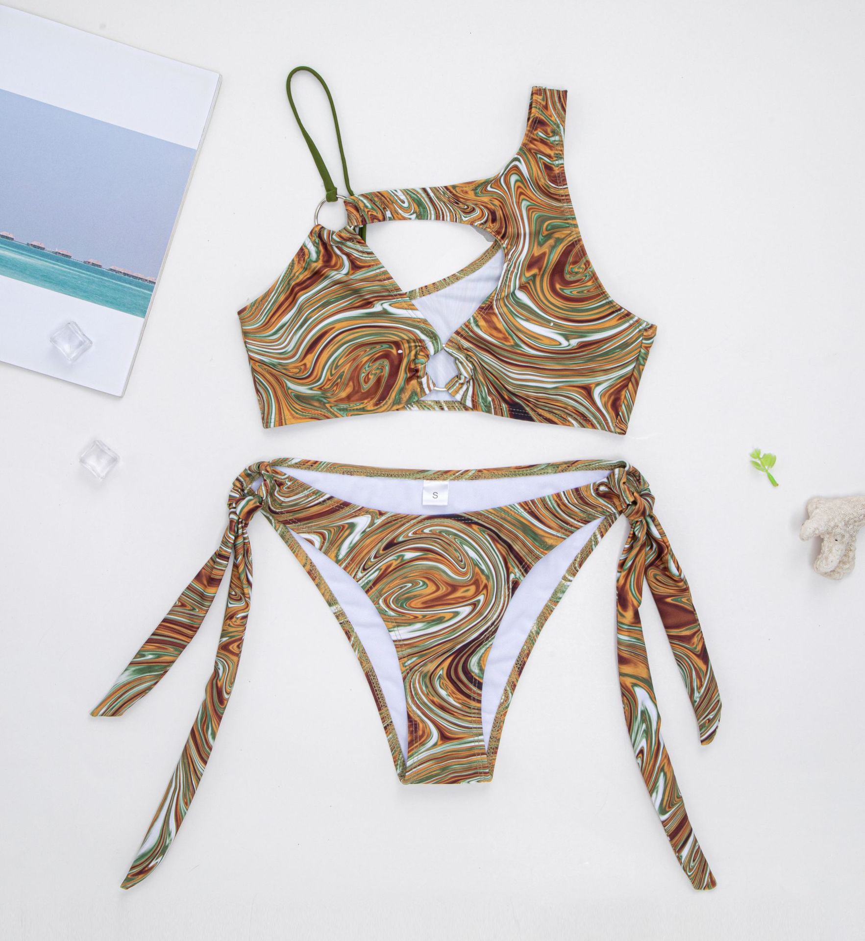 Women's Stripe Polyester Bikinis 2 Piece Set display picture 4