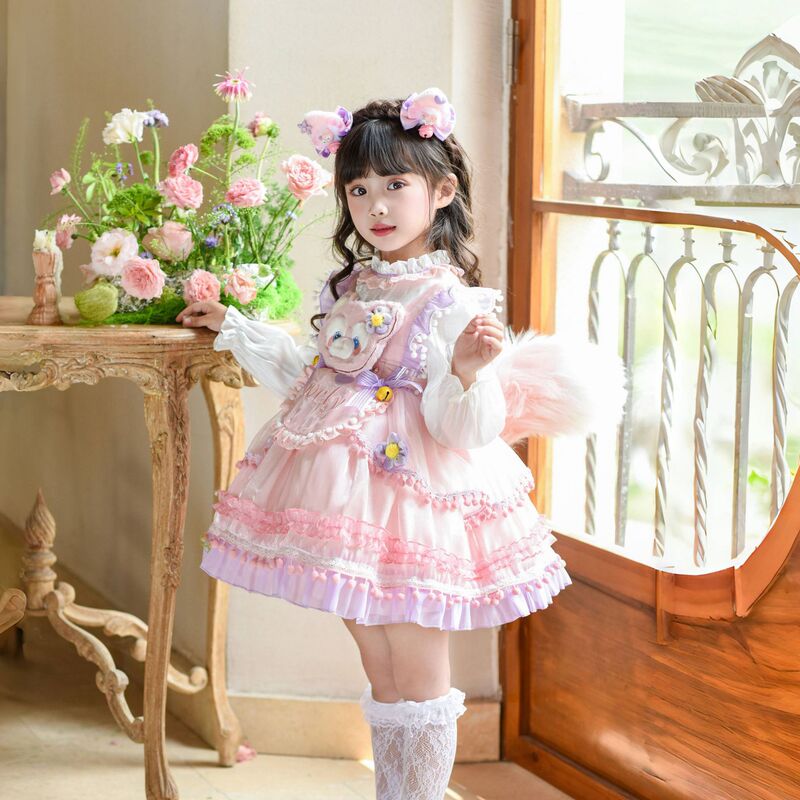 Belle Princess Dress Children's Clothing Girls' Dress Kids' Skirt Autumn and Winter Two-Piece Set Tutu Skirt Lolita Skirt