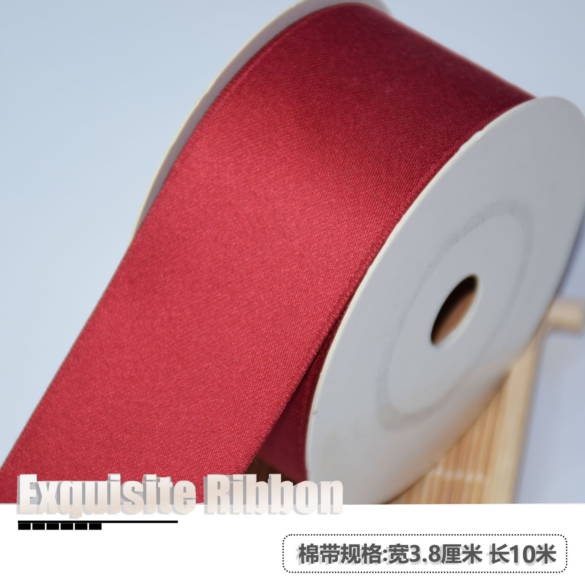 Cinta china del Día de San Valentín, cinta de algodón de poliéster mate de doble cara, lazo DM01, embalaje de flores, accesorios decorativos para ropa