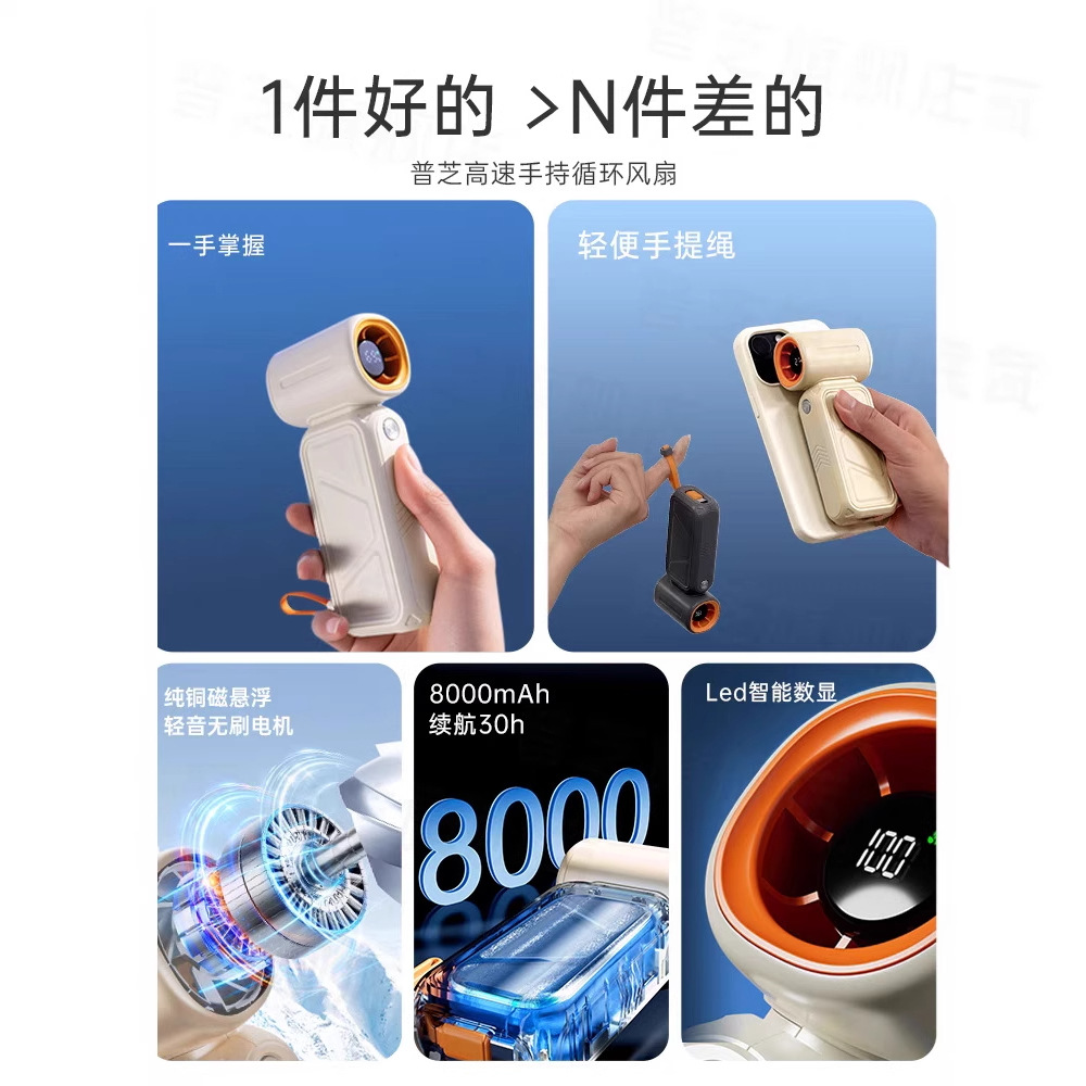 Huracán de alta velocidad violenta turbina pequeña cañón de viento especial para las pestañas de belleza portátil mini hielo sensación de gran ventilador de bolsillo