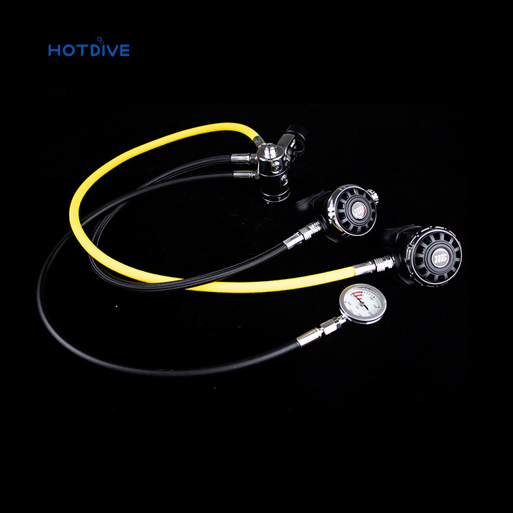 Hotdive regulador de buceo ST3G-S tecnología de buceo de hielo doble botella regulador de respiración profesional lado colgante Doble Diafragma