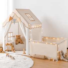 儿童游戏帐篷带围栏 大型儿童游戏屋室内和室外 圣诞节幼儿游戏屋