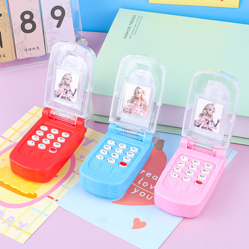 プリンセス音楽ライトフリップ電話クリエイティブ子供の電話のおもちゃシミュレーション教育早期教育露店のおもちゃ卸売|undefined