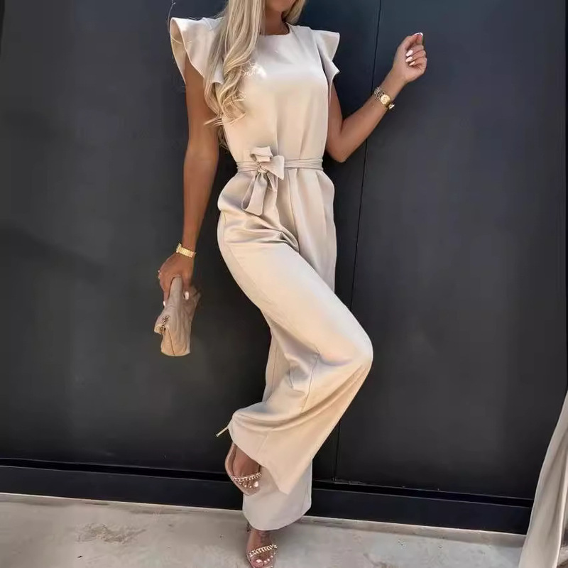 Amazon Summer Sleeveless Lace-Up Round Neck Slim-Fit Zippered Long Versatile Jumpsuit Slim-Fit Jumpsuit Amazon Summer Sleeveless Lace-Up Round Neck Slim-Fit Zippered Long Versatile Jumpsuit Slim-Fit Jumpsuit