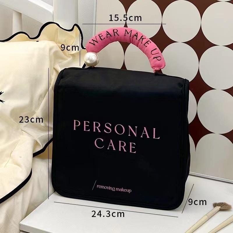新しい高価値大容量旅行ポータブル化粧品収納ポータブル化粧品バッグパールバッグ防水トイレタリーバッグ|undefined